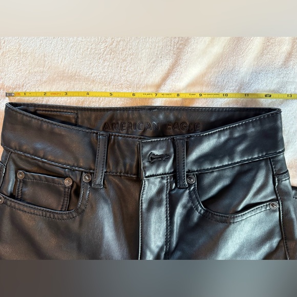 American Eagle Outfitters Pants - American Eagle Outfitters Shiny Black Faux Leather Pants